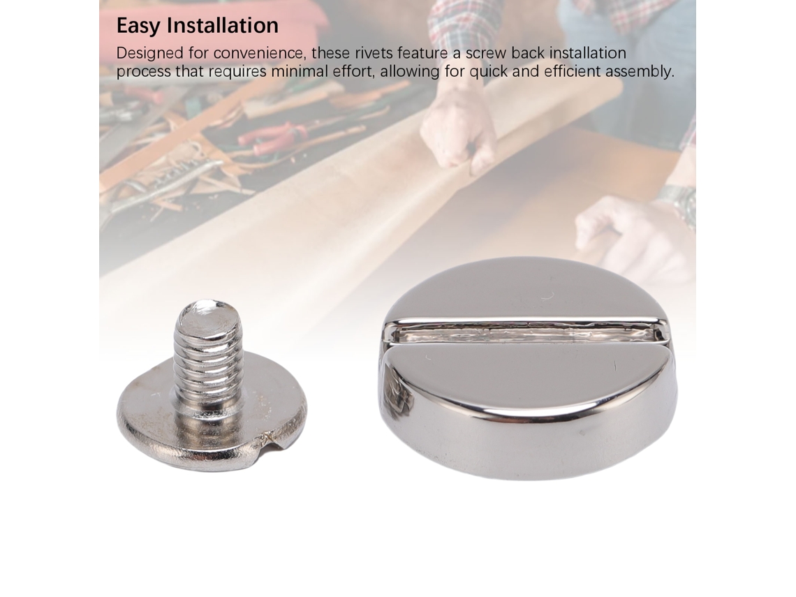 Remache Ranurado De 12 Mm Para Cuero Con Tornillo, 50 Unidades, Aleación De Zinc Para Cinturones, Bolsos Y Zapatos.