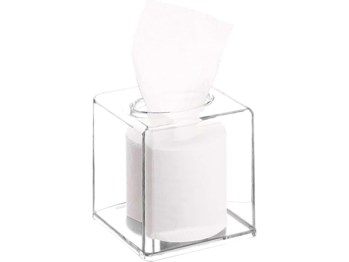 Porta Servilletas De Acrílico Transparente Cuadrado Para Dispensador De Toallas Faciales Cuarto Baño Sala Cocina