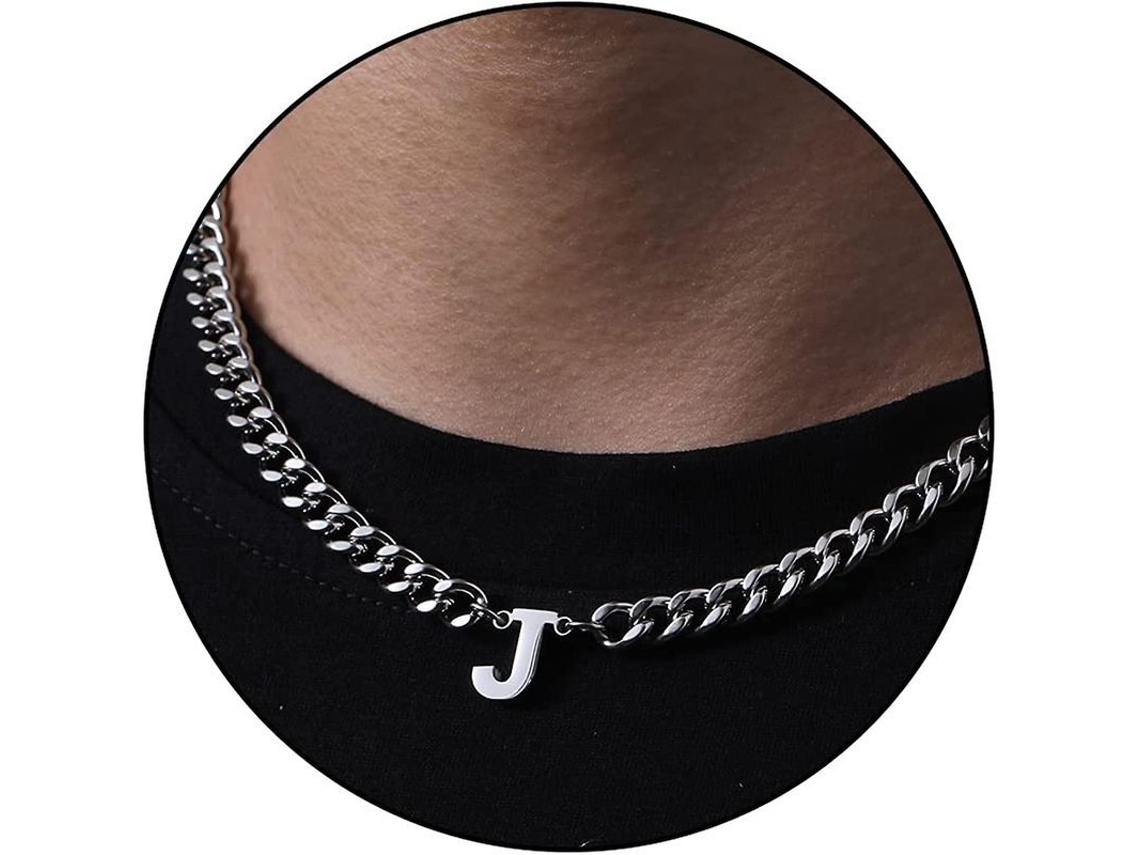 2026-collar De Cadena Cuban Link Con Letra Inicial A-z Acero Inoxidable 6.5mm 18+2 Pulgadas Regalo De Joyería Para Niños Hombres Mujeres