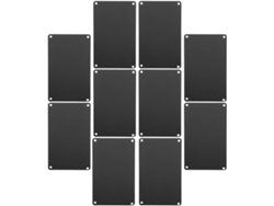 Juego de 10 placas multifuncionales de aluminio anodizado negro, 100 x 50 mm, para grabado y