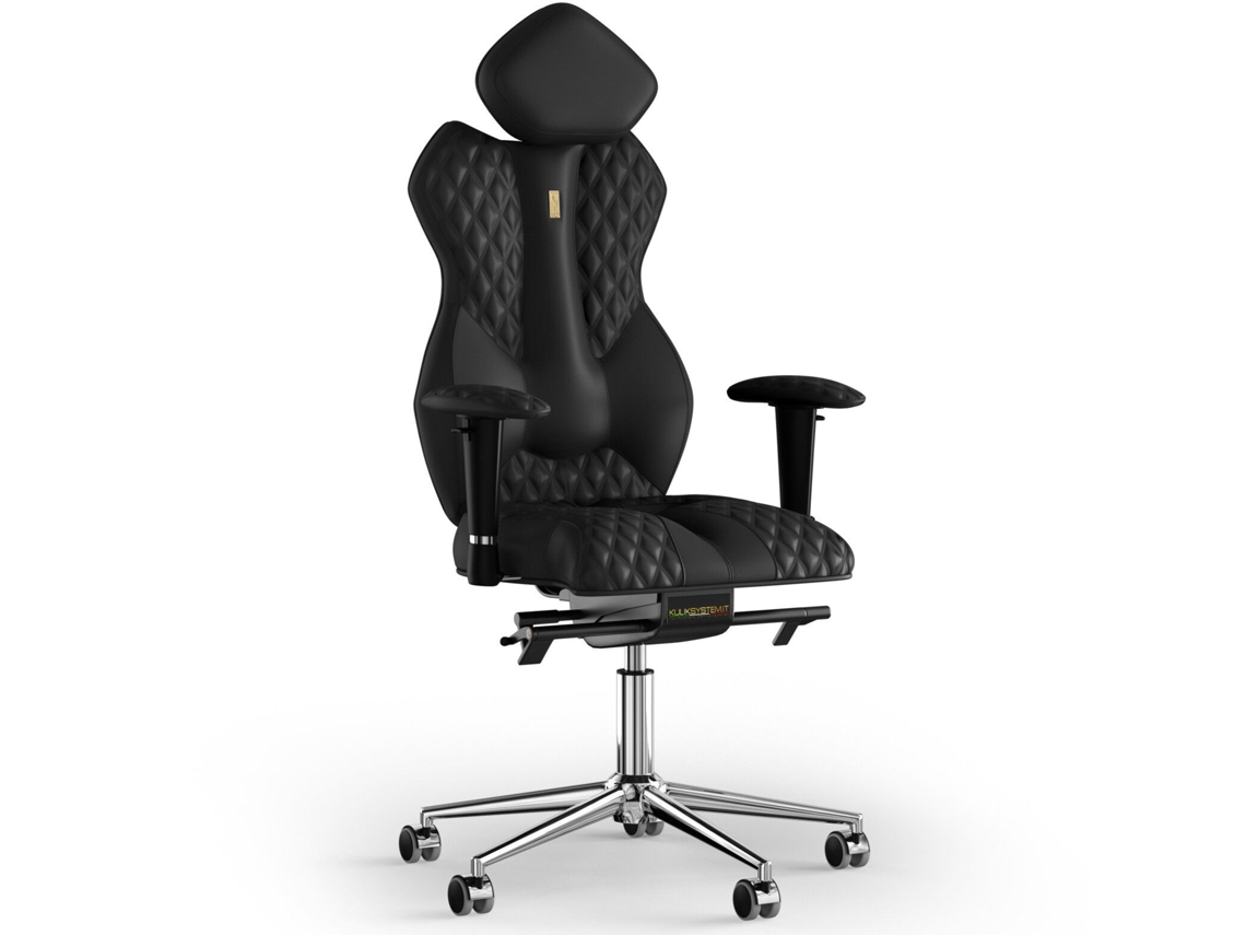 Silla de Oficina KULIK Royal Stitching PU Cuero (Preto -130x50x50cm)