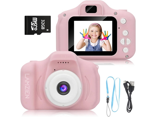 Cámara Instantánea para Niños LAMZIEN X2 HD (Rosa - 8 MP - 600 mAh)