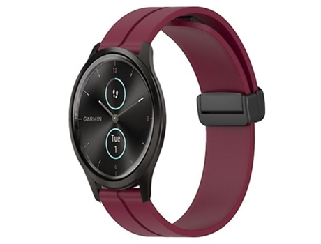 Correa Smartwatch Para Garmin Garminmove Style 20Mm Rojo Vino VENISYMLIS