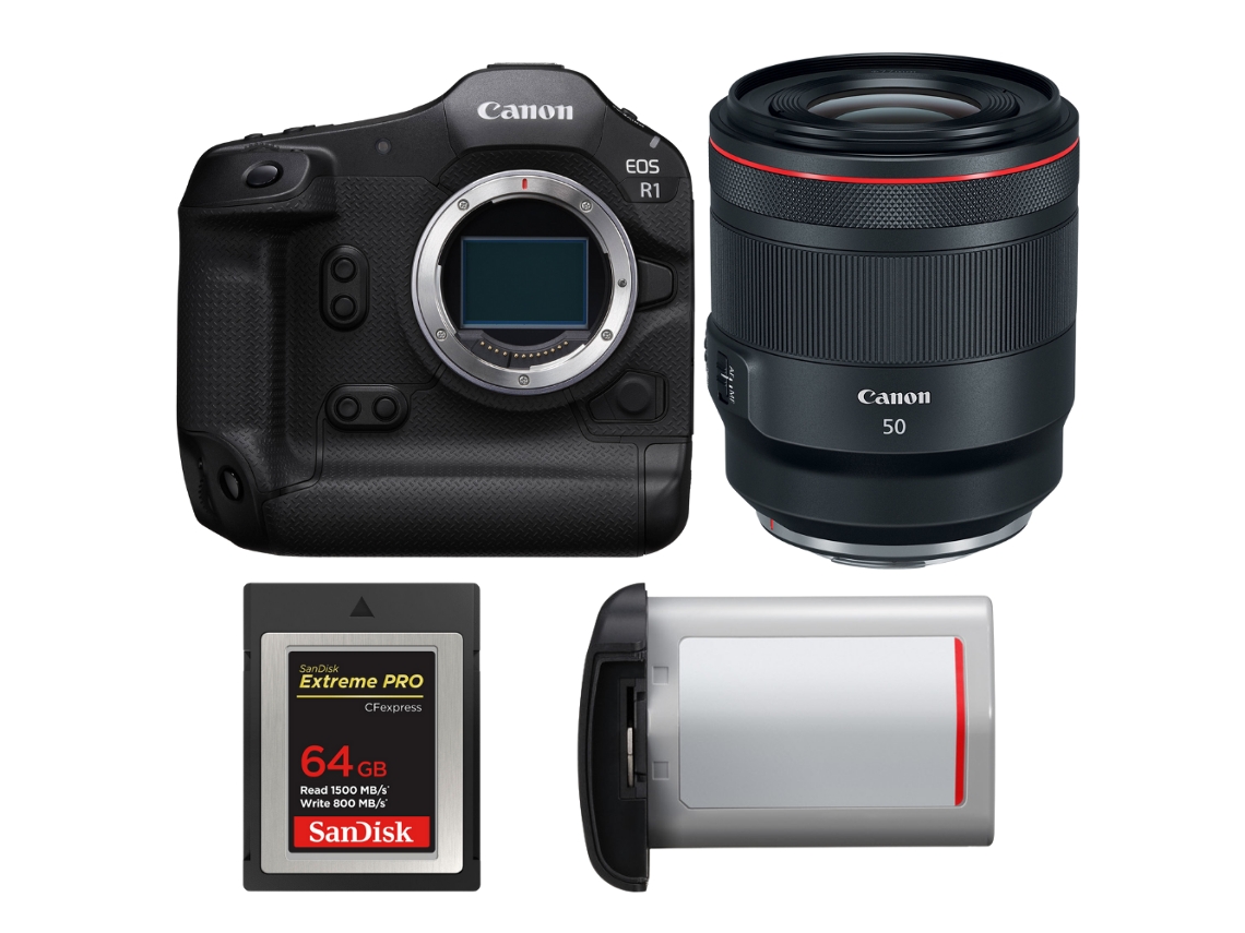 Canon Eos R1 + Rf 50mm F/1.2 L Usm + 1 Sandisk 64gb Extreme Pro Cfexpress Type B + Canon Lp-e19 + Ebook “20 Consejos Para Fotos Que Impactan”