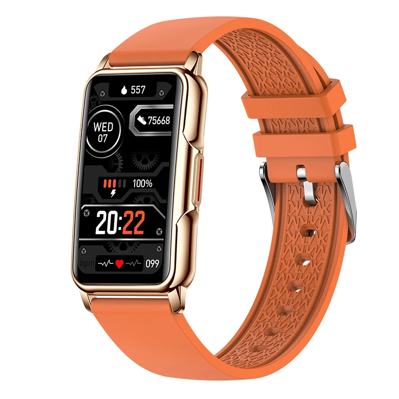 Reloj inteligente, monitor de actividad física con GPS y pantalla táctil de 1,47 pulgadas MDUG (naranja)