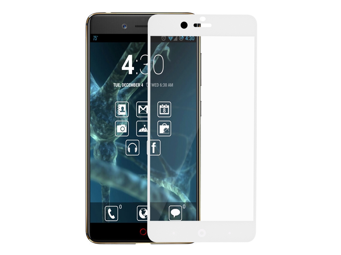 Protector de pantalla de vidrio templado blanco EOOCOO con dureza 9H para ZTE Z17 Mini.