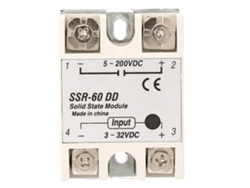 Relé De Estado Sólido Ssr-60dd Dc-dc 60a Control 3-32vdc Carga 5-200vdc