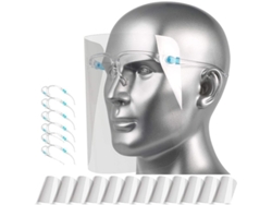 Protector Facial Transparente Para Adultos Y Estudiantes Con 12 Viseras Antivaho Y 6 Marcos Reutilizables.