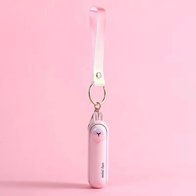 Mini Ventilador Portátil Plegable (rosa) Para Mesita De Noche, Recargable Por Usb.