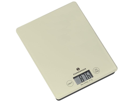 Báscula de cocina electrónica Zassenhaus Balance White Rectangle Counter