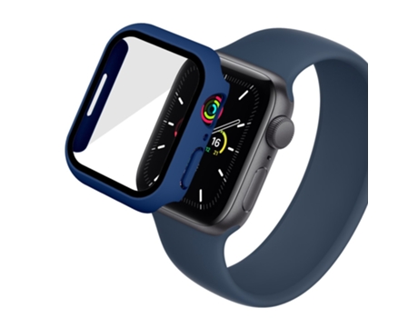 Carcasa de TPU goma antiarañazos para Apple Watch Series 7 41mm - azul oscuro