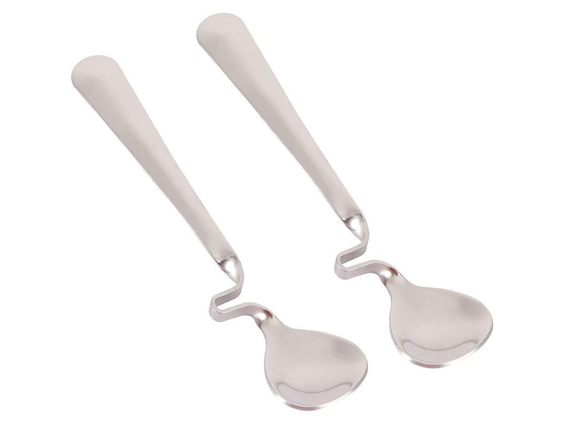 Cucharas De Miel De Acero Inoxidable Con Mango Curvo Para Uso En Vaso Taza Y Bowl