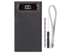 Caja De Almacenamiento De Baterías 12x18650 Sin Soldadura 22.5w Banco De Energía Diy Portátil Con Pantalla Lcd