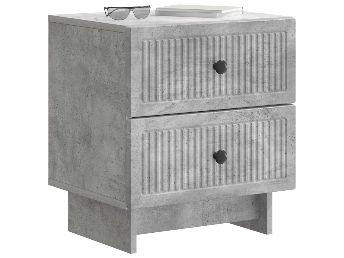 Maison Exclusive - Armario De Noche Con Cajón Gris Hormigón 43 X 34,5 X 47,5 Cm