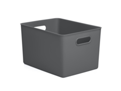 Cesta De Almacenaje Tatay Baobab 22 L Con Asas Integradas Gris