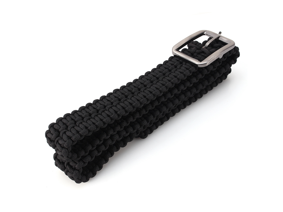 Cinturón De Supervivencia De Paracord 550 Con Hebilla De Acero Macizo Para Acampar Y Hacer Senderismo.