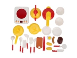 Conjunto De Brinquedos De Cozinha 25pcs Com Panelas, Utensílios E Comida Para Brincar De Fazer Comida
