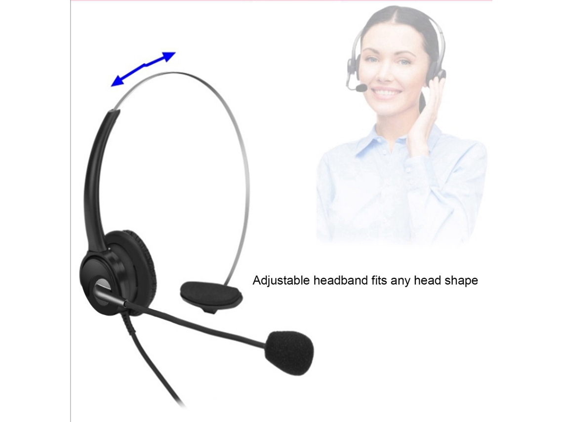 Auriculares Usb De Un Solo Lado Con Control De Volumen Para Centros De Llamadas Y Ordenadores.