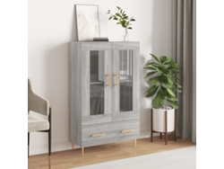 Lovely Home Armario Alto Derivados de Madera 69,5X31X115Cm Gris Sonoma
