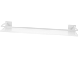 Estante De Pared Colgante De Acrílico Blanco De 40 Cm Para Baño, De Almacenamiento De Sin Taladrar