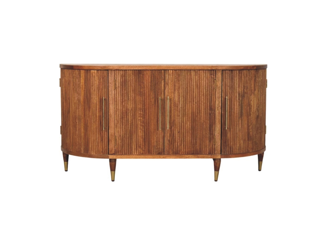 Aparador curvo de madera maciza Ravello de ARTISAN FURNITURE EST 1995 TM, 4 puertas