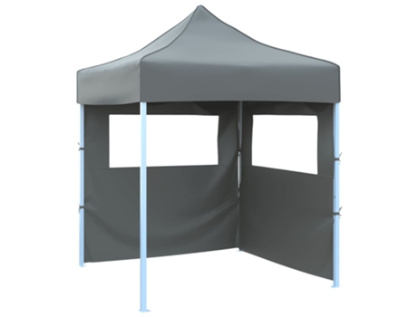 vidaXL Carpa plegable profesional 2 paredes acero gris antracita 2x2 m