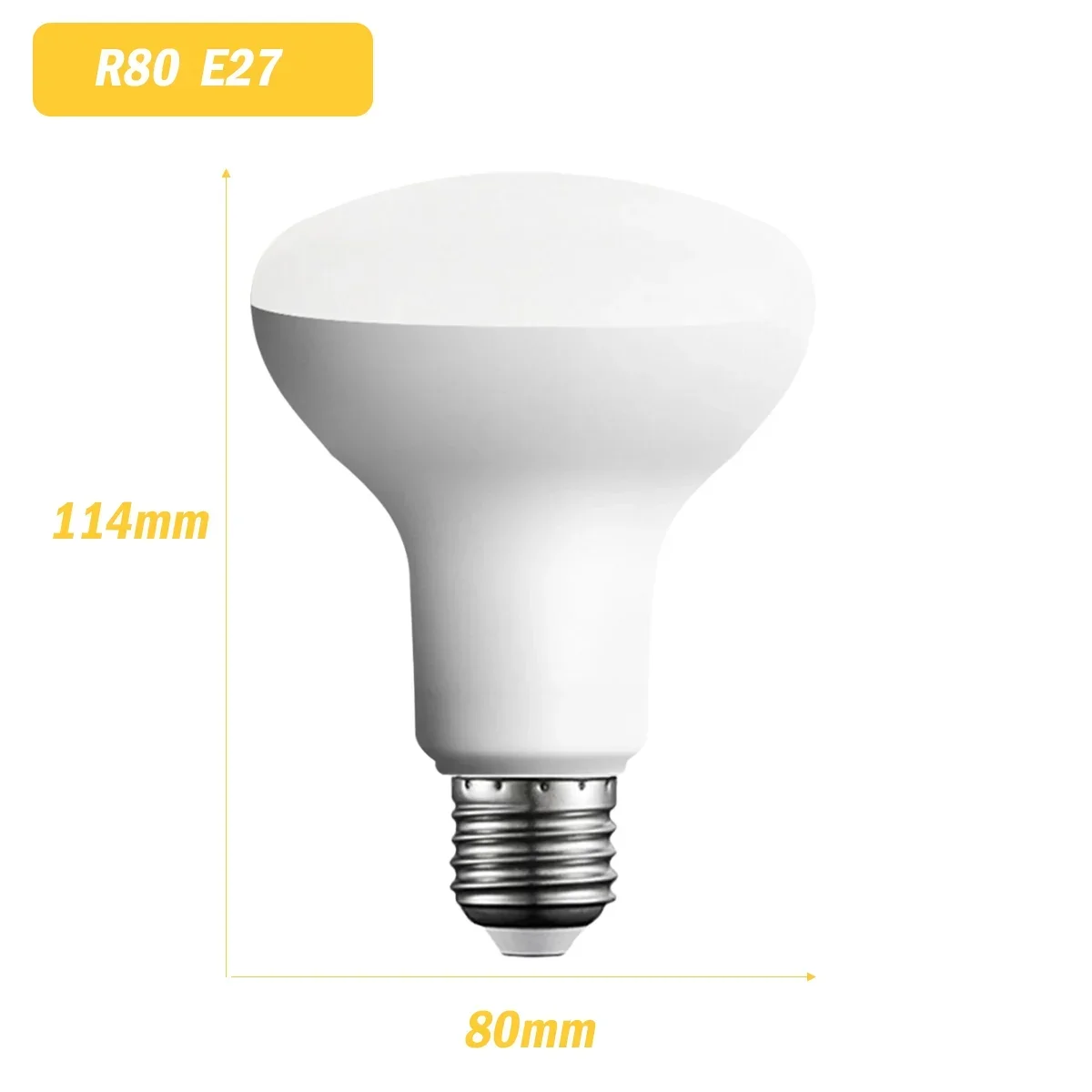 (r80 12w E27, 6000k) Paquete De 2 Luces Led Para Baño Con Forma De Hongo, Sin Parpadeos, Impermeables, Aptas Para Baños.
