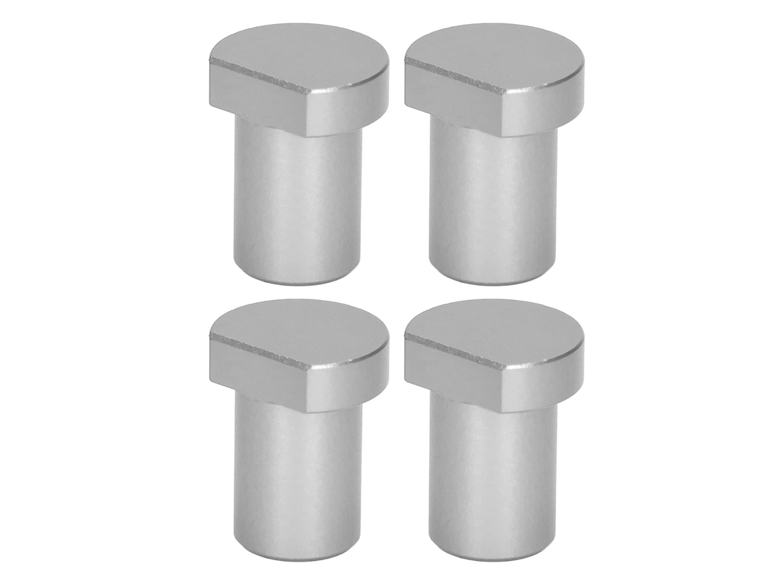 4 Piezas Bloques De Límite De Mesa Para Carpintería Bancada Multifuncional Clavijas Frenos 20mm Plata