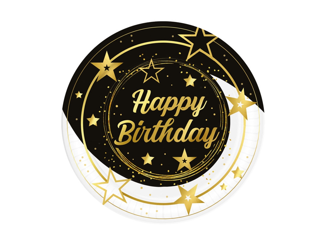 Platos de Fiestas GUIRCA Bolsa de 6 de Feliz Cumpleaños de 23 Cms