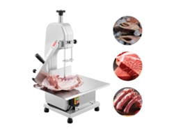 Sierra de Cinta Profesional para Carne y Pescado 650w Mesa de Acero Inoxidable Corte 110mm Tekmaquinas