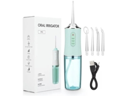 Irrigador Bucal Portatil Usb Agua Jet Floss 4 Jet 220ml 3 Modos Ipx7 Verde Gertiz