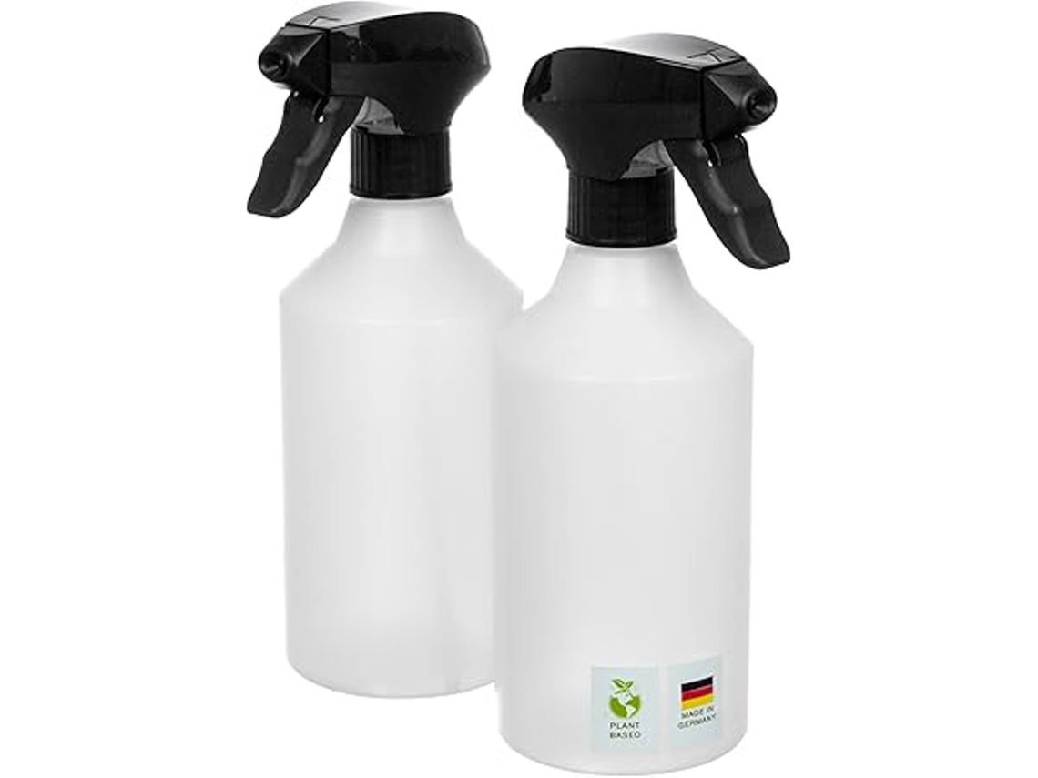 Botella Pulverizadora Ecológica De Pe Verde, 500 Ml X 2, Boquilla Ajustable, Apta Para Plantas Y Limpieza, Eficiente, Apta Para Uso Doméstic