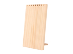 Sencillo expositor de joyas de madera con 9 ranuras