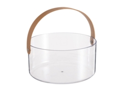 Cesta De Frutas Portátil, Recipiente Transparente Para Servir Frutas, Organizador Multiusos De Plástico Con Asa Para Frutas, Verduras, Bocadillos Y F