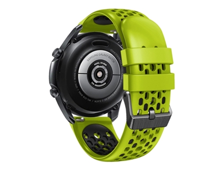 Correa de Silicona 22mm dos colores con cinco filas de orificios para Samsung Galaxy Watch 3 45mm/Huawei Watch GT3 Pro 46mm - cal/negro