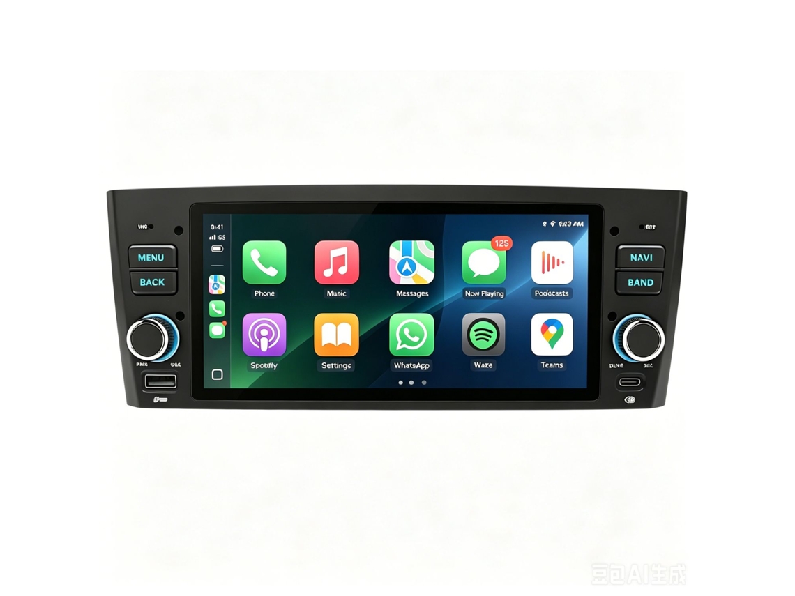Autorradio para Fiat Grande Punto (2005-2012) - Pantalla IPS de 6,86'', Android 15, 2 GB + 64 GB, CarPlay y Android Auto inalámbricos, GPS, DSP, Bluetooth