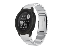 Pulseira para Garmin Instinct 2x Solar - Aço Inoxidável - Estampa de Capacete Tartaruga (26mm) Preta