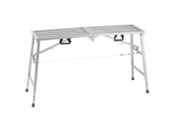 Plataforma de trabajo plegable ajustable hasta 115 cm 360 kg Tekmaquinas | Plataforma telescópica 4 alturas | Taburete extensible 140x38 cm Tekmaquinas