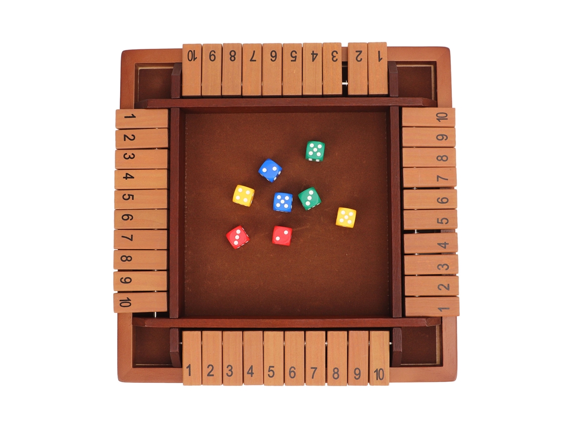 Jogo De Dados De Madeira (4 Jogadores, Clássico Mesa)