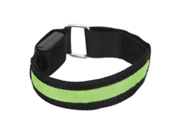 Pulsera LED reflectante ajustable con 3 modos de luz para correr de noche, caminar y andar en bicicleta al aire libre.