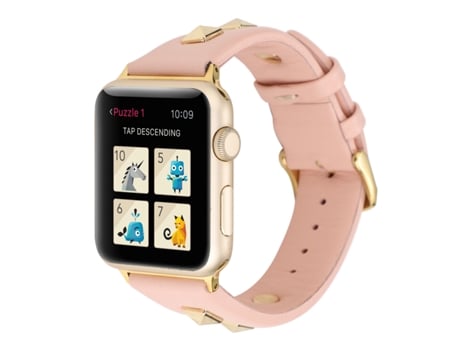 Correa para Smartwatch de cuero genuino remachada de una sola fila para Apple Watch Ultra 49 mm y Watch Ultra 2 49 mm / Series 9, 8 y 7 45 mm / SE ...