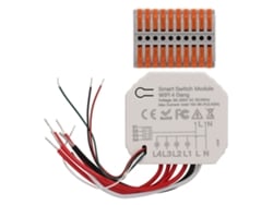 Módulo Interruptor Inteligente 4 Canales Wifi 2.4ghz Control Remoto Programable 90-250v Ac