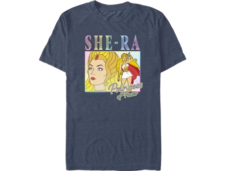 Camisetas Unisex DEEPSTONE Retro Princess She-Ra Masters of the Universe Brezo azul marino (L)