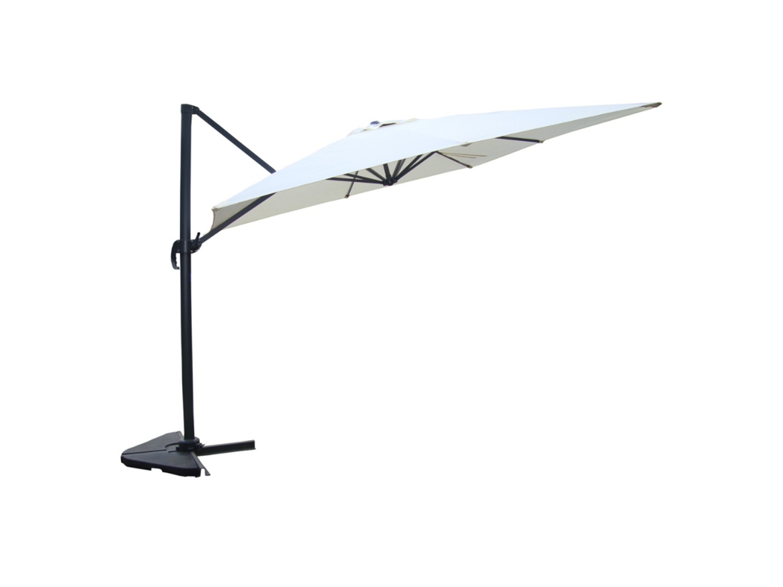Cesare Sombrilla  Crudo Desplazada Rectangular 3 X 4 M Giratoria 360