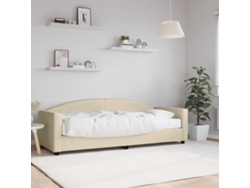 Sofá Cama Con Colchón Tela Crema 80x200 Cm