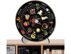 Rueda De Calendario, Letrero De De Bruja | Adorno De Mesa De Celestial De Madera
