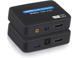 Extractor de audio HDMI 4K 60Hz Salidas de audio ópticas Toslink SPDIF 3,5 mm Compatible con 1080p 3D Compatible con Fire TV Stick Plug &amp; Play Bestvite