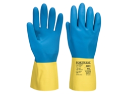 Guante De Látex De Doble Capa: Protección Y Agarre Superior Amarillo Azul / S