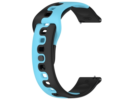 Correa de reloj inteligente para SUUNTO 9 Peak Pro 22 mm Silicona de doble color (Negro + Azul)