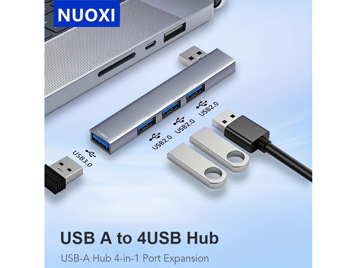 Divisor/repetidor Usb De 4 Puertos Para Ordenadores, Estación De Acoplamiento Rápida Para Llevar A Todas Partes.